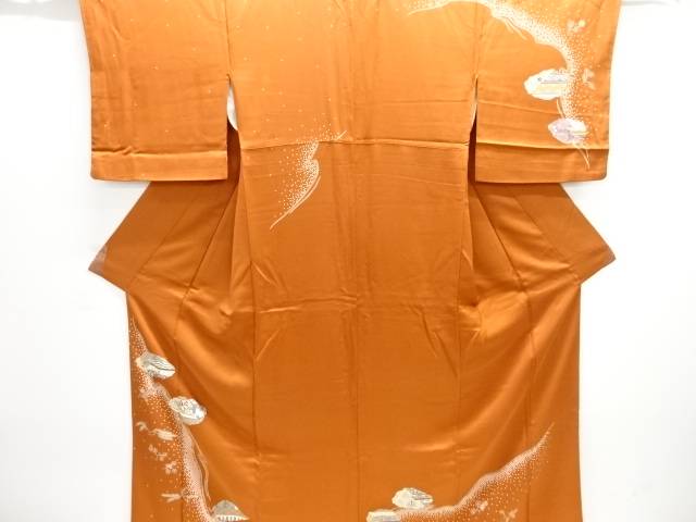 草花模様刺繍訪問着【中古】【着】【訪問着・付下げ】 宗sou