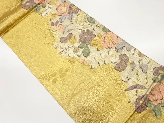 ふくれ織辻が花模様織出し袋帯【中古】【着】【袋帯】 宗sou