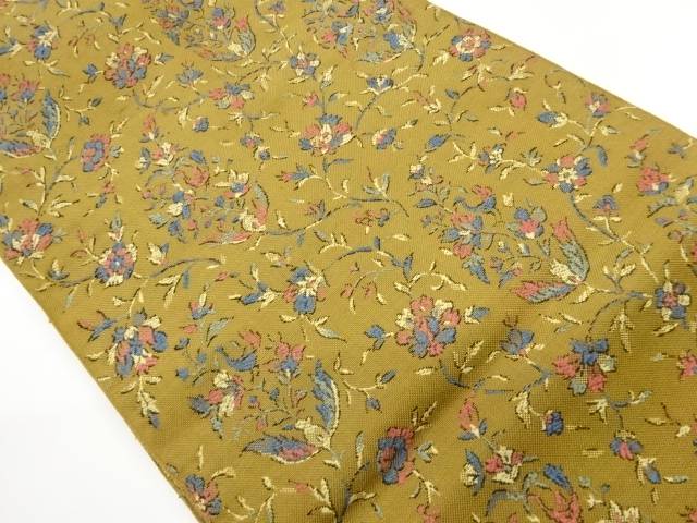 花鳥模様織出し名古屋帯【中古】【着】【名古屋帯】 宗sou