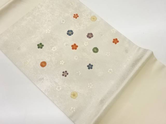 金箔小花散らし模様刺繍開き名古屋帯（額縁仕立て）【中古】【着】【名古屋帯】 宗sou