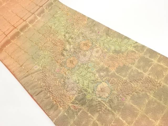 絞り格子に辻ヶ花模様袋帯【中古】【着】【袋帯】 宗sou