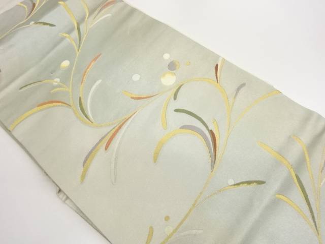 草に丸模様織出し名古屋帯【中古】【着】【名古屋帯】 宗sou
