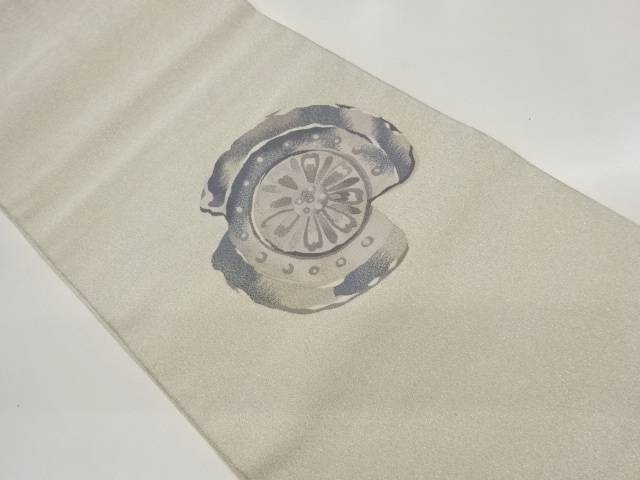 綴れ変わり丸文に菊模様織出し名古屋帯【中古】【着】【名古屋帯】 宗sou