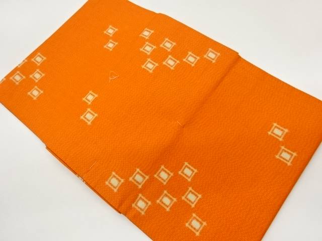 未使用品　手織り紬色紙模様織出し名古屋帯【着】【名古屋帯】 宗sou
