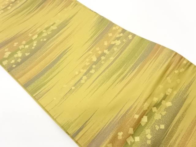 抽象霞に色紙散らし模様織出し名古屋帯【中古】【着】【名古屋帯】 宗sou