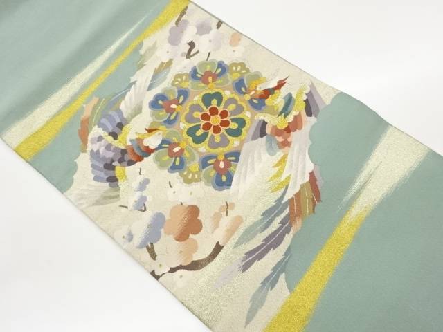 綴れ華文に鳳凰・梅模様織出し名古屋帯【中古】【着】【名古屋帯】 宗sou｜お茶道具・着物　【宗 sou】 21,825円