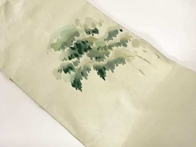 綴れ木々模様織出し名古屋帯【中古】【着】【名古屋帯】 宗sou
