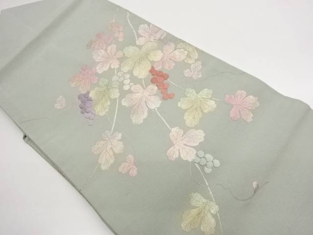 金彩葡萄模様織出し名古屋帯【中古】【着】【名古屋帯】 宗sou