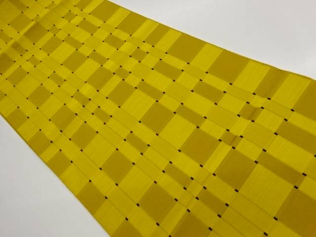 抽象格子模様織出し名古屋帯【中古】【着】【名古屋帯】 宗sou｜お茶道具・着物　【宗 sou】 13,756円