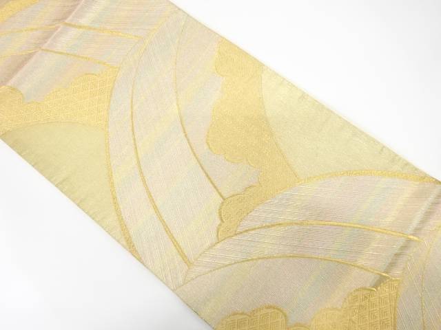 変わり青海波に雲模様織り出し　袋帯【中古】【着】【袋帯】 宗sou