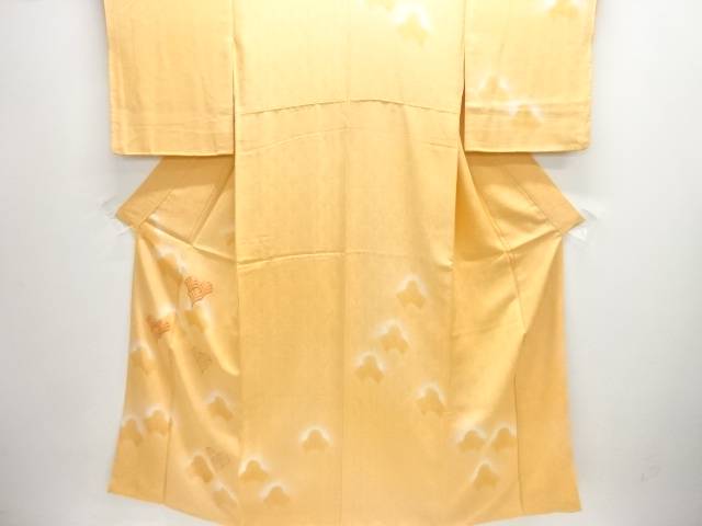 変わり青海波模様刺繍付け下げ色無地着物【中古】【着】【色無地】 宗sou