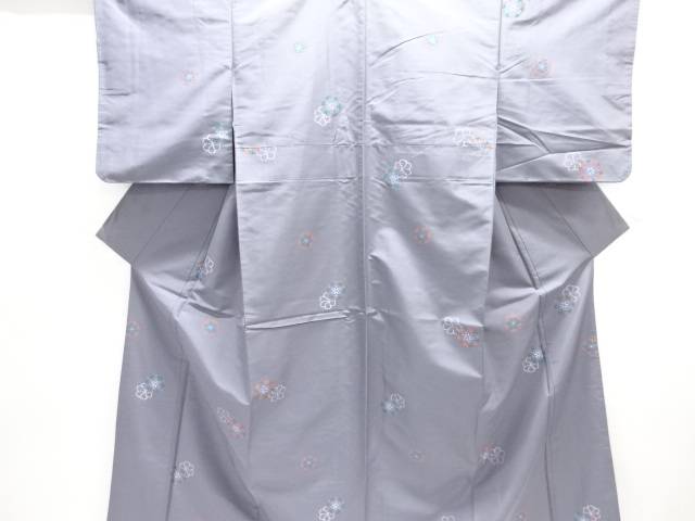 華紋織り出し手織り紬着物【中古】【着】【紬・お召し】 宗sou