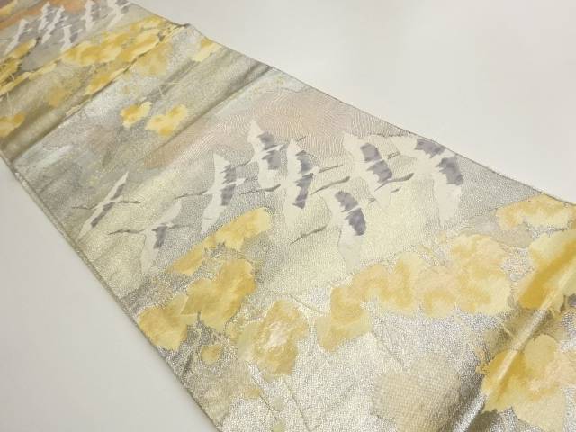 流水に群鶴・蔦模様織出し袋帯【中古】【着】【袋帯】 宗sou｜お茶道具・着物　【宗 sou】