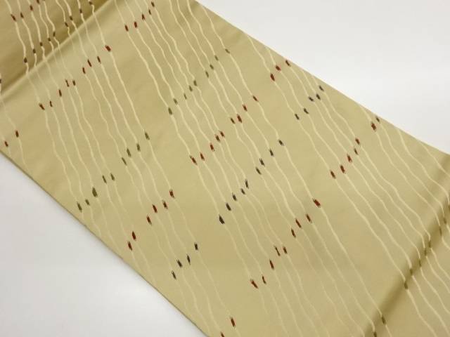 変わりよろけ斜線模様織出し名古屋帯【中古】【着】【名古屋帯】 宗sou｜お茶道具・着物　【宗 sou】