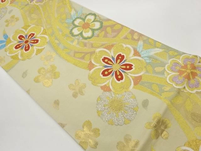 リボンに桜模様織出し袋帯【中古】【着】【袋帯】 宗sou 16,520円