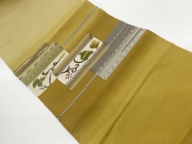 色紙に花唐草模様織出し名古屋帯【中古】【着】【名古屋帯】 宗sou|お茶道具・着物 【宗 sou】