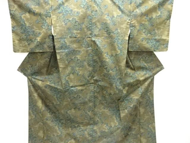 樹木模様織り出し手織り紬着物【中古】【着】【紬・お召し】 宗sou