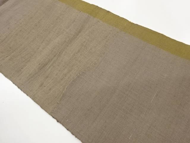 手織り紬抽象波模様織出し名古屋帯【中古】【着】【名古屋帯】 宗sou