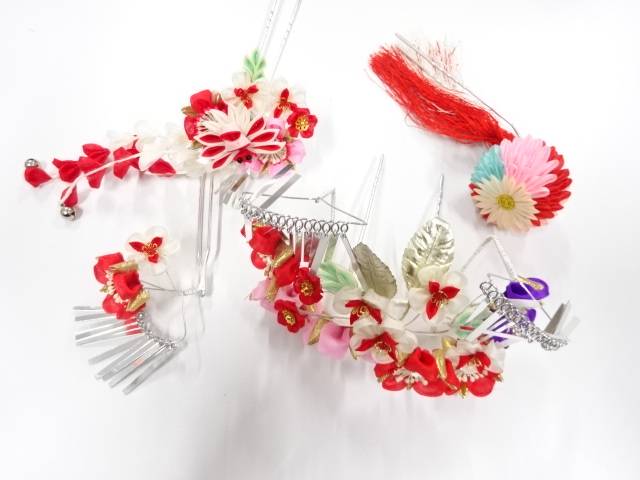 つまみ細工　びらびら髪飾りセット【アンティーク】【中古】【着】【その他】 宗sou