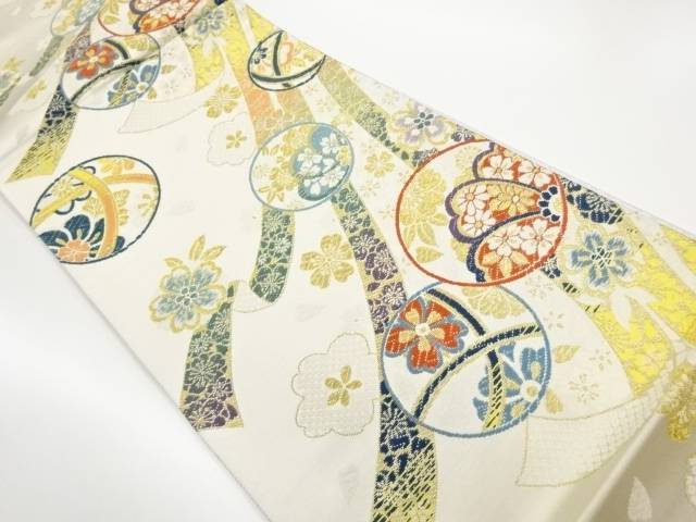 抽象毬・鬘帯・桜模様織出し袋帯【中古】【着】【袋帯】 宗sou 15,836円