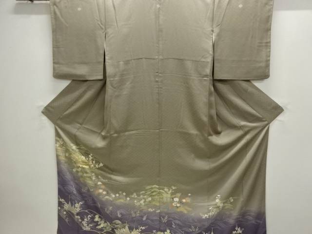 建築物に松竹梅飾りつけ刺しゅう三ツ紋色留袖【中古】【着】【留袖】 宗sou