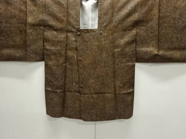 切り嵌め風花更紗模様本場大島紬道行コート（染）【中古】【着】【コート・道中着】 宗sou
