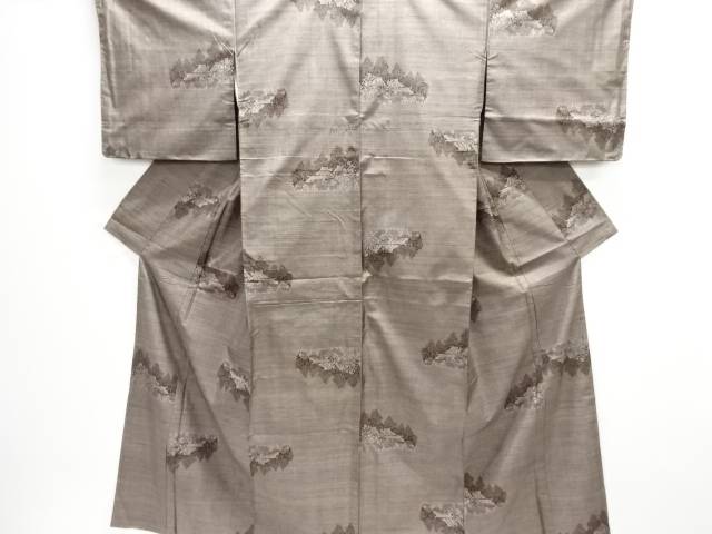 未使用品　家屋風景模様織り出し本場泥大島紬着物(9マルキ)【着】【紬・お召し】 宗sou