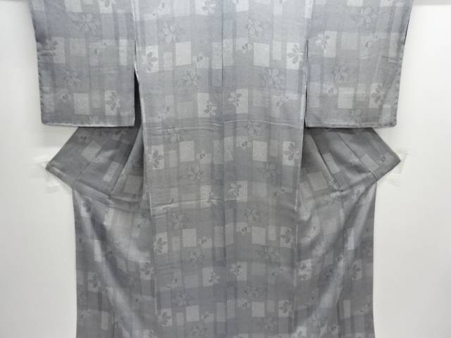幾何学に花模様小紋着物【中古】【着】【小紋】 宗sou