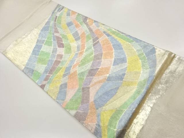 幾何学模様袋帯【中古】【着】【袋帯】 宗sou｜お茶道具・着物　【宗 sou】