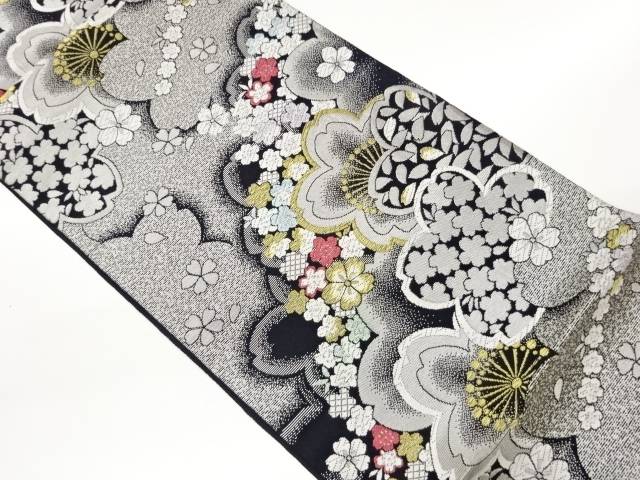 桜尽くし模様織出し袋帯【中古】【着】【袋帯】 宗sou