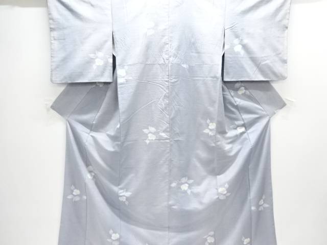 枝花模様織り出し暈し手織り紬着物【中古】【着】【紬・お召し】 宗sou