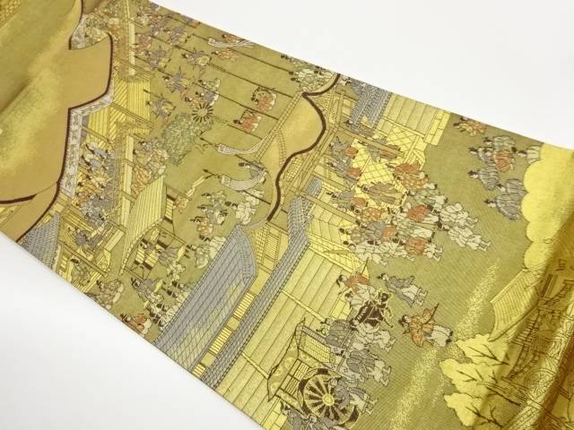 祇園祭風景模様織出し袋帯【中古】【着】【袋帯】 宗sou