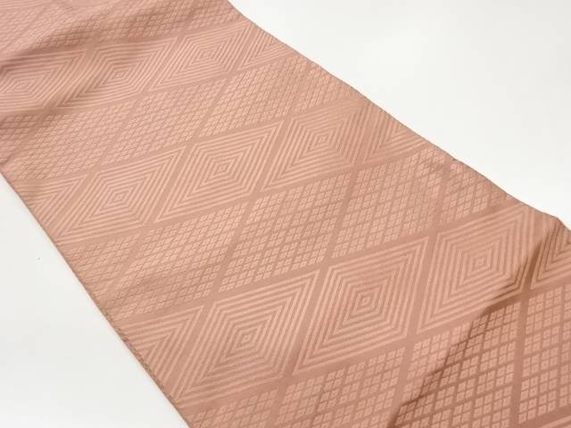 菱模様織出し名古屋帯【中古】【着】【名古屋帯】 宗sou｜お茶道具・着物　【宗 sou】