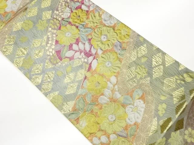 ふくれ織辻ヶ花模様織出し袋帯【中古】【着】【袋帯】 宗sou｜お茶道具・着物　【宗 sou】