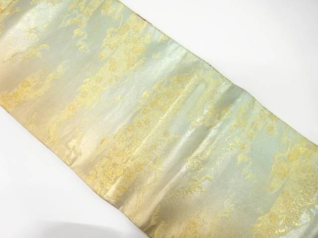 ヱ霞に花唐草・荒波模様織り出し　袋帯【中古】【着】【袋帯】 宗sou