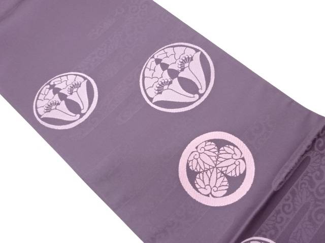 ヱ霞に丸・花・葉模様織出し袋帯【中古】【着】【袋帯】 宗sou