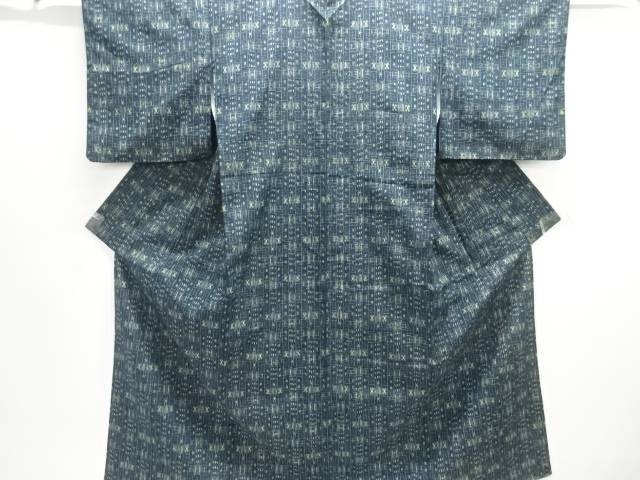 絣柄織り出し手織り紬着物【中古】【着】【紬・お召し】 宗sou