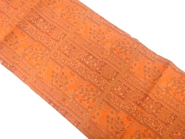 萬葉製　花更紗模様織り出し　名古屋帯【中古】【着】【名古屋帯】 宗sou