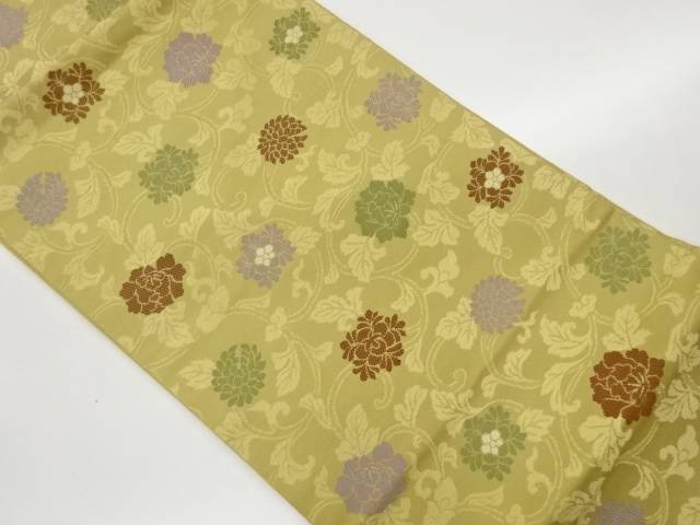 花唐草模様織出し名古屋帯【中古】【着】【名古屋帯】 宗sou|お茶道具・着物 【宗 sou】