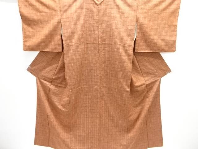 縞織り出し手織り紬着物【中古】【着】【紬・お召し】 宗sou