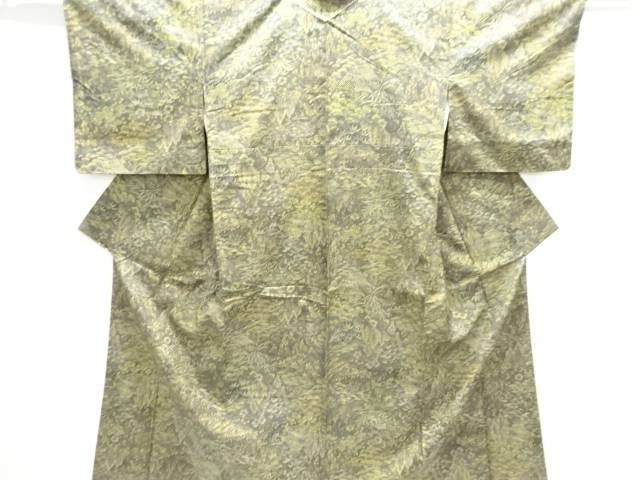 家屋に草花模様小紋着物【中古】【着】【小紋】 宗sou