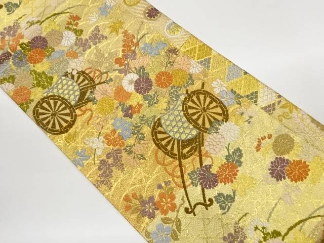 佐賀錦唐織花車模様織出し袋帯【中古】【着】【袋帯】 宗sou