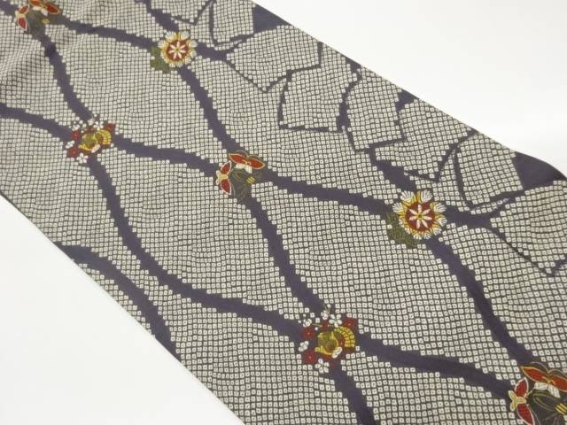 立涌に蝶・兜・花模様織出し名古屋帯【中古】【着】【名古屋帯】 宗sou｜お茶道具・着物　【宗 sou】