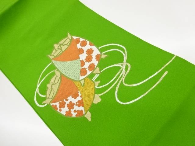 糸巻に花模様刺繍名古屋帯【中古】【着】【名古屋帯】 宗sou 11,544円