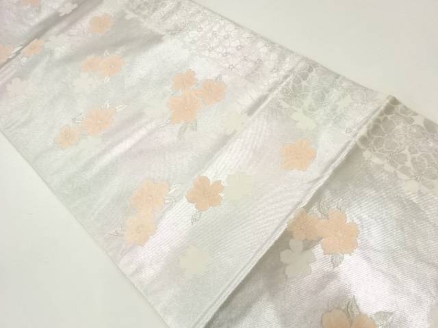 花模様織出し袋帯【中古】【着】【袋帯】 宗sou