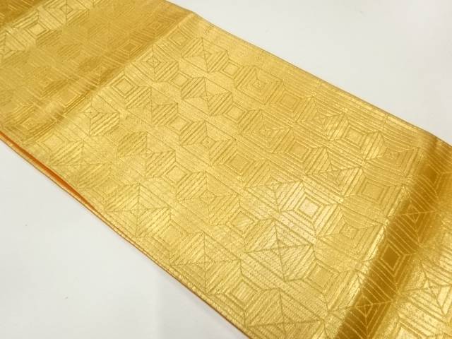枡模様織出し袋帯【中古】【着】【袋帯】 宗sou