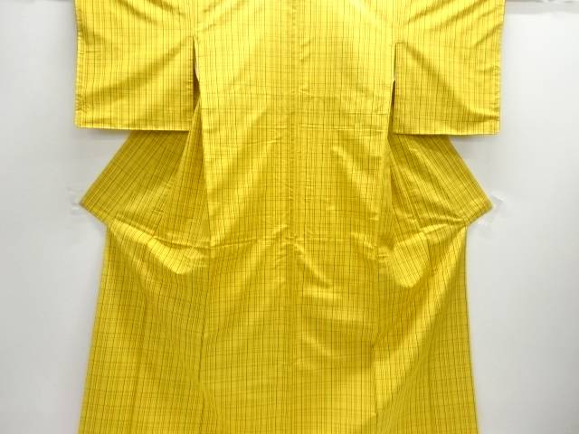 格子織り出し米沢紬着物アンサンブル【中古】【着】【紬・お召し】 宗sou