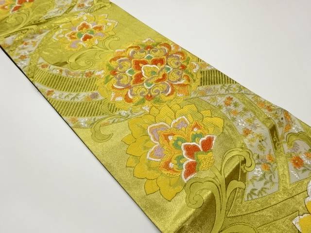 本金箔華文に花唐草模様織出し袋帯【中古】【着】【袋帯】 宗sou|お茶道具・着物 【宗 sou】