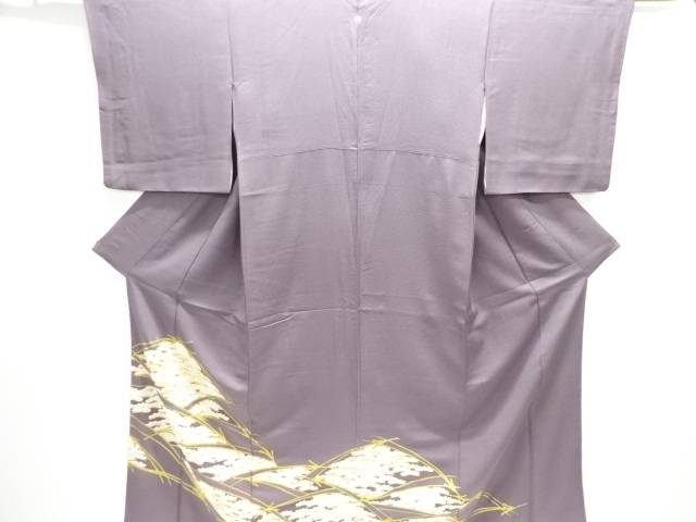松飾りつけ刺しゅう一往紋色留袖(比翼付き添い人)【中古】【着】【留袖】 宗sou