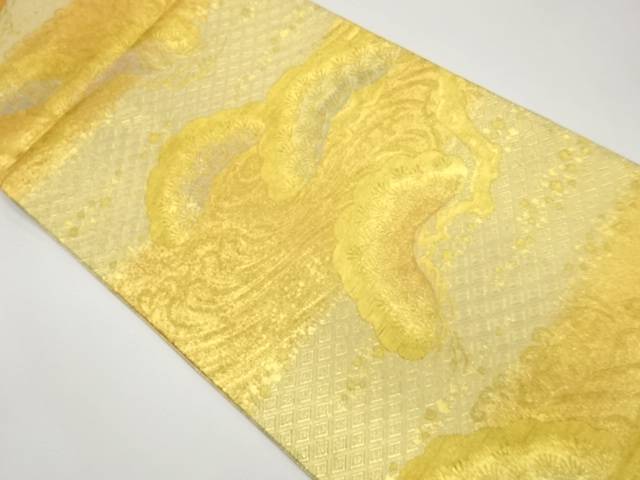 佐賀錦荒波に松・色紙散らし模様織出し袋帯【中古】【着】【袋帯】 宗sou｜お茶道具・着物　【宗 sou】